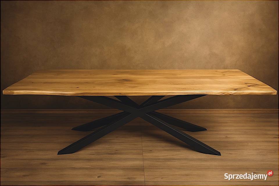 Stół Pająk Dębowy LOFT 100 Lite Drewno DĄB Katowice