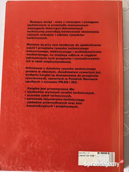 Rysunek Techniczny Maszynowy Tadeusz Dobrzański Rok wydania 2005 śląskie