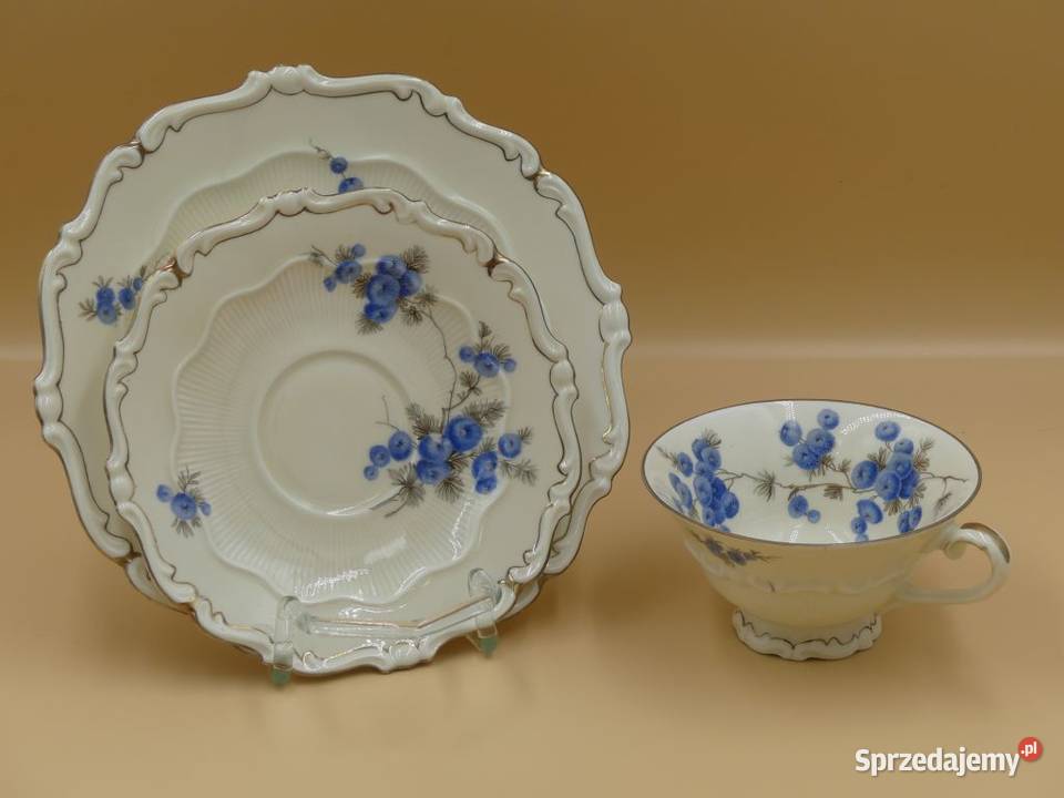 Komplet śniadaniowy Sorau niebieskie Mimose