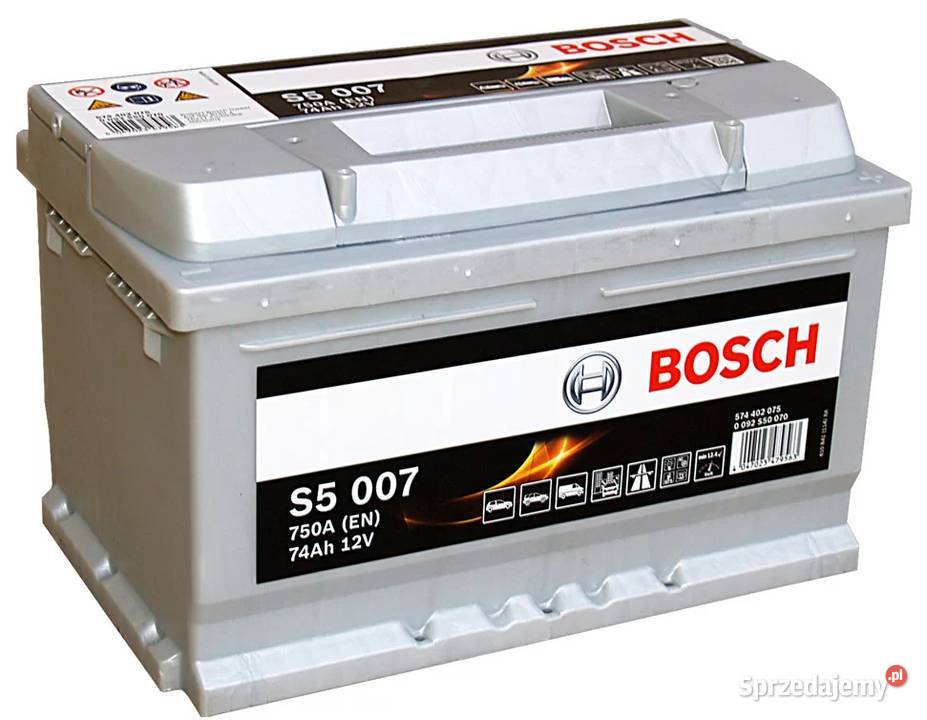 Akumulator Bosch 74Ah 750A EN S5007 PRAWY PLUS Kalisz