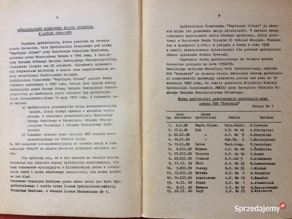3281 25 Lat Spółdziel Uczniowskiej Woj Szczecin sprzedam
