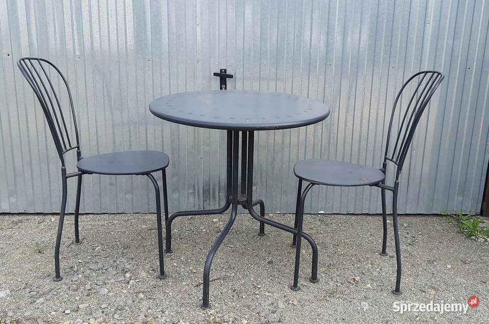 Stolik ogrodowy z 2 krzesłami Lacko metal małopolskie Bukowno sprzedam