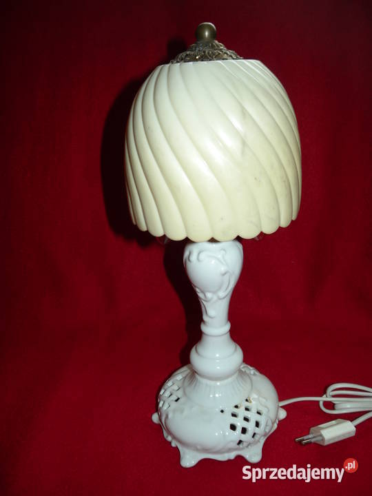 Lampa stołowa porcelanowa biała Katowice