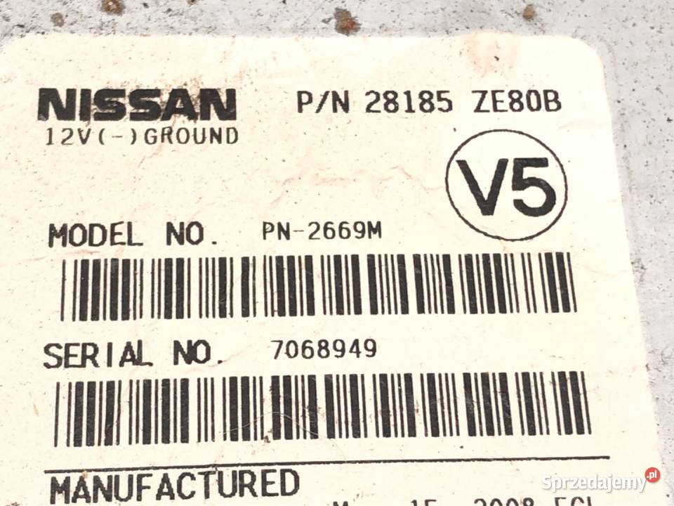 RADIO NISSAN SENTRA B16 28185ZE80B 0613 sprzedam
