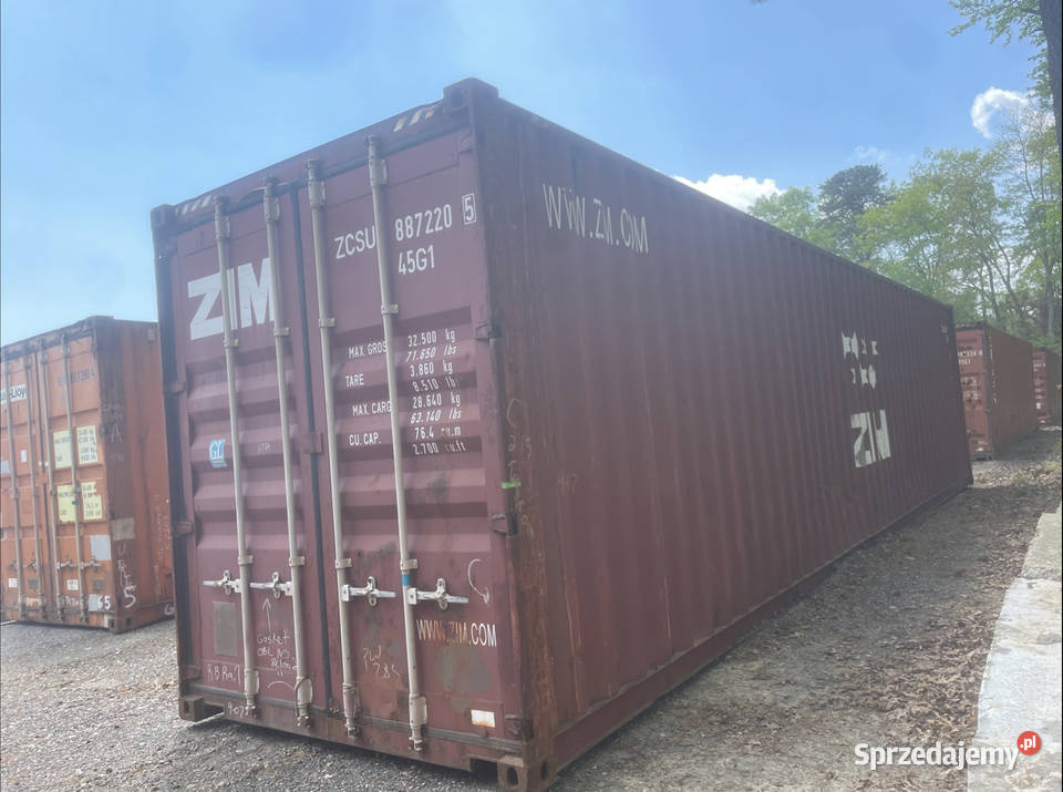 Kontener morski 40 DVHC 12M transport Magazynowanie Olsztyn