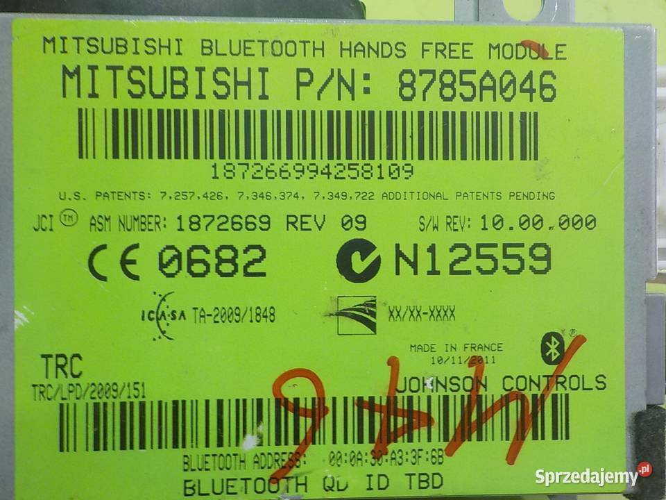 MITSUBISHI ASX I 18 B 12r 5D modul sterownik osobowe Suków