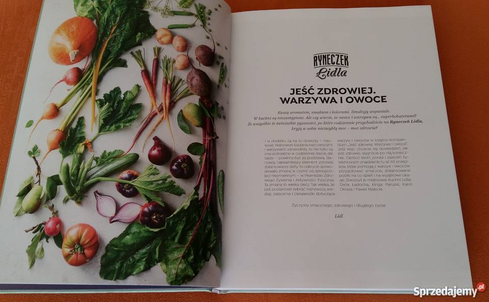 Jeść zdrowiej warzywa i owoce książka LIDL Łódź sprzedam