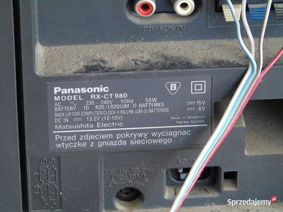 Radio odtwarzacz Panasonic RXTC980 sprawny Jasło