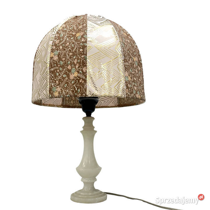 Włoska lampa stołowa vintage alabaster onyks Lampy Warszawa