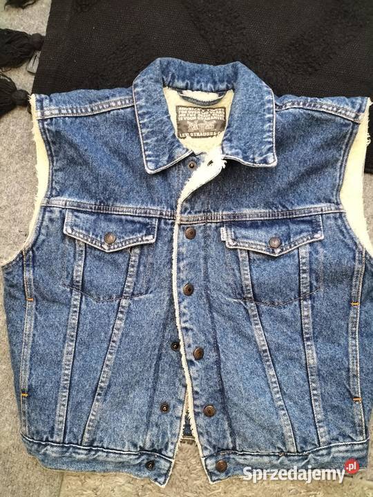 Dżinsowa ocieplana kamizelka Levis vintage retro Levi's Kurtki i płaszcze Warszawa