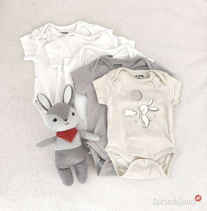 Body Sinsay 56 bawełna pięciopak 5 sztuk 5 pack uniseks Bluzki, koszulki i kaftaniki Szczecin
