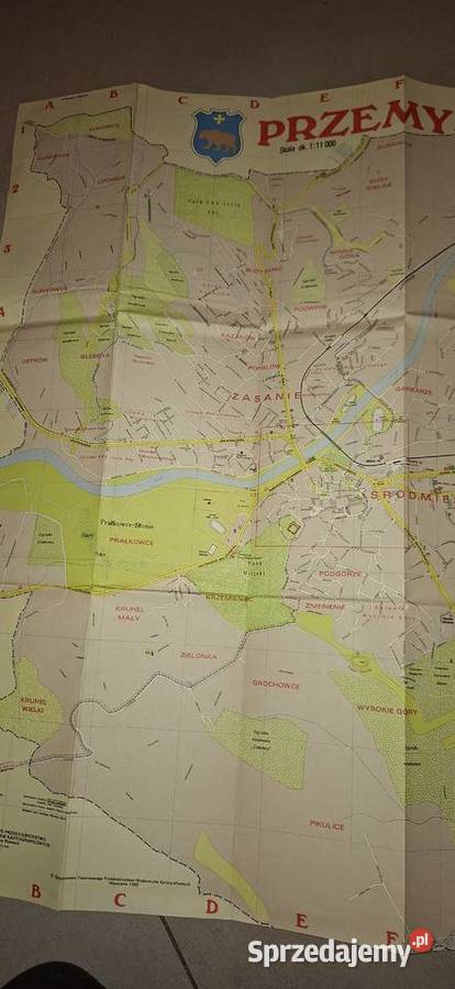 Przemyśl Plan miasta 1989 Niski nakład wyd 1 Antykwariat Łęczyca