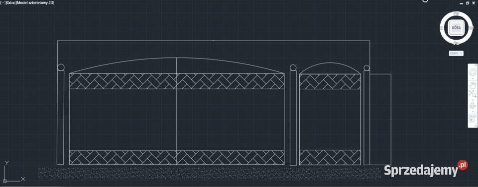 Brama 34 m dwuskrzydłowa kuta drewno łuk OCYNK Szczecin