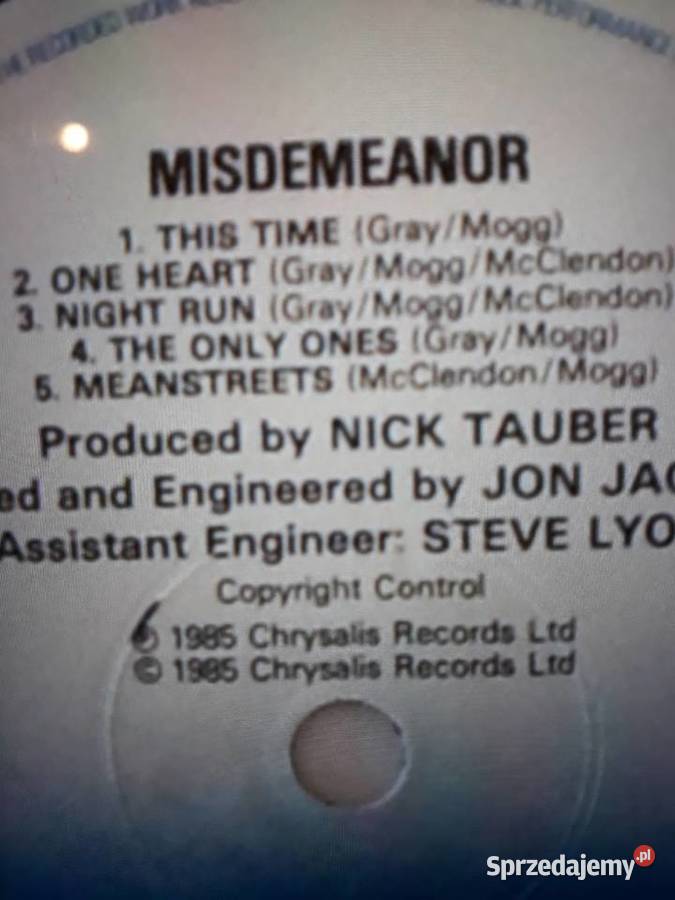 Klasyka hard rocka UFO Mistdemeanor1985 sprzedam