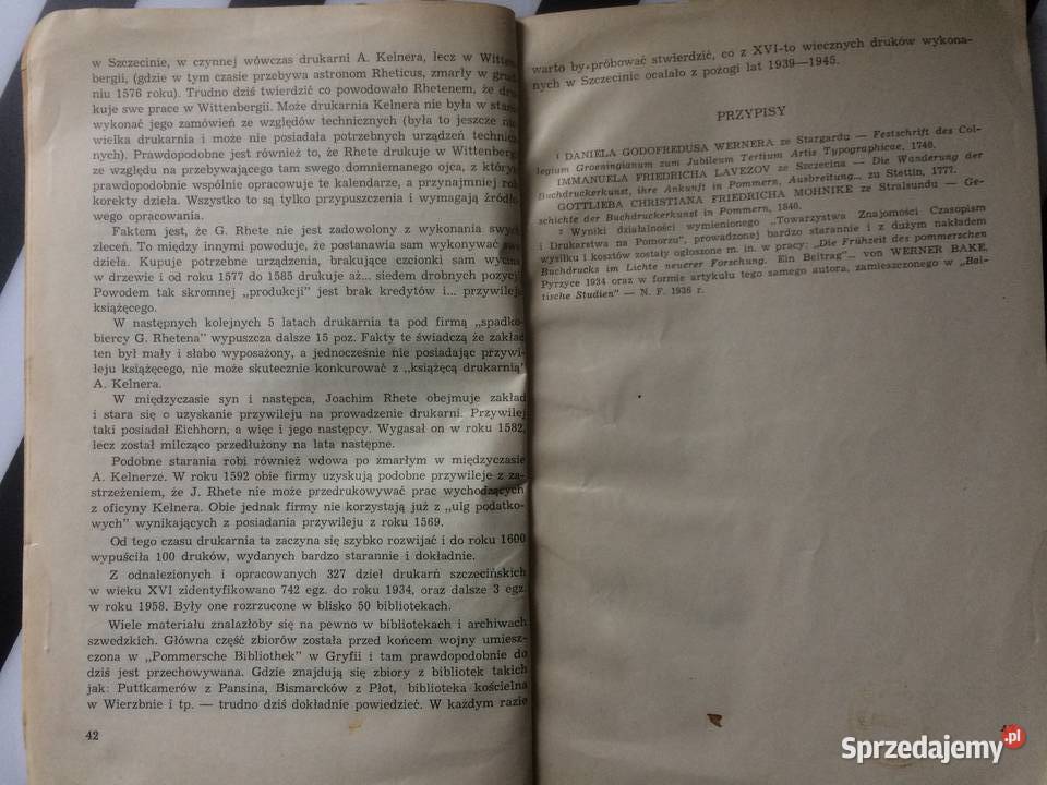 3615 Drukarnie I Drukarstwo Szczecińskie W XVI