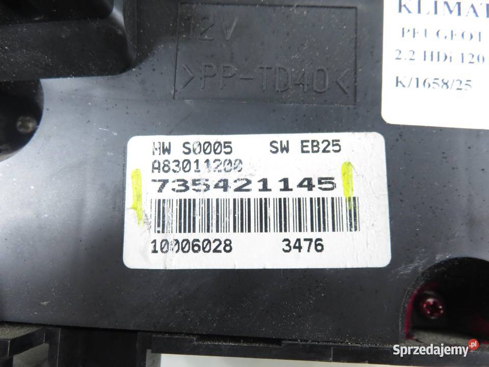 KLIMATRONIK PEUGEOT BOXER II 735421145 osobowe