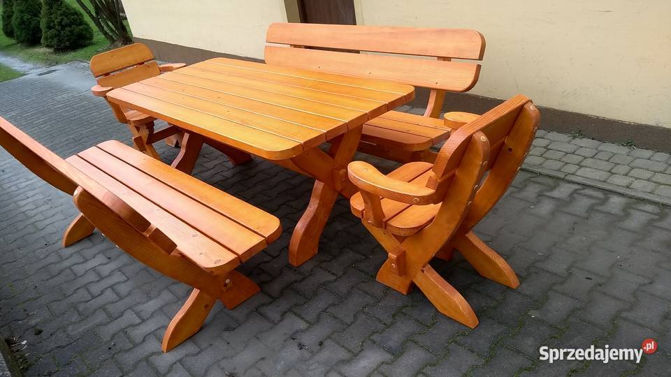meble ogrodowe komplet ogrodowy drewniany małopolskie Tokarnia