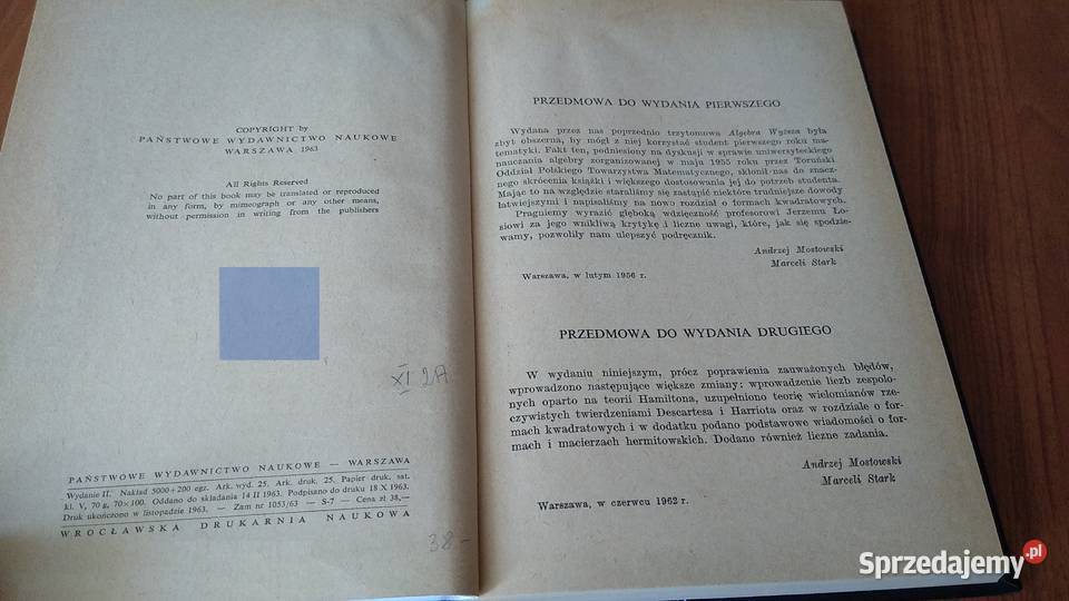 Elementy Algebry Wyższej Mostowski Stark