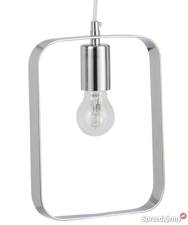 Lampa srebrna chromowana prostokąt Kanie