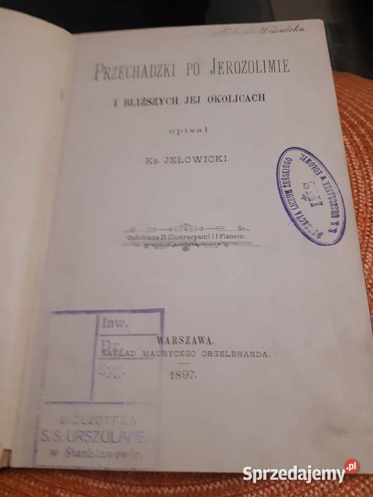 stara książka ptPrzechadzki Jerozolimie z 1897r podlaskie