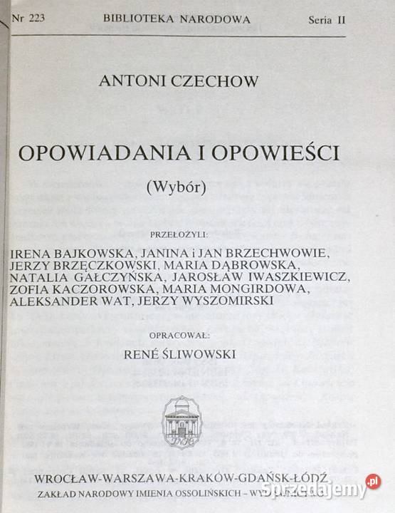 Opowiadania i opowieści Wybór Anton Czechow Pozostałe Chełm