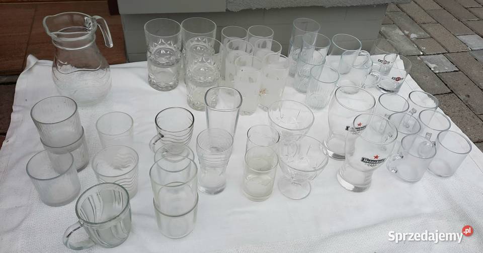 Szklanki kubki szklane różne Wolsztyn