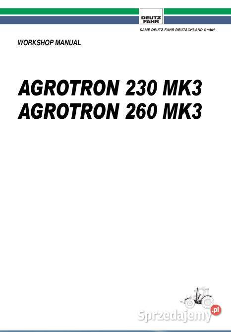 Deutz Fahr Agrotron 230 260 instrukcja naprawy motoryzacja, transport świętokrzyskie Kielce