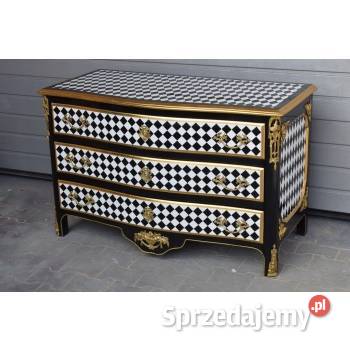 Królewska Biało Czarna Komoda Vintage Szafa Kraków