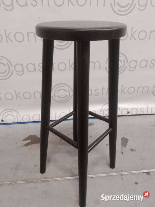 TABORET BAROWY HOKER 70 BUKOWY CZARNY Wrocław