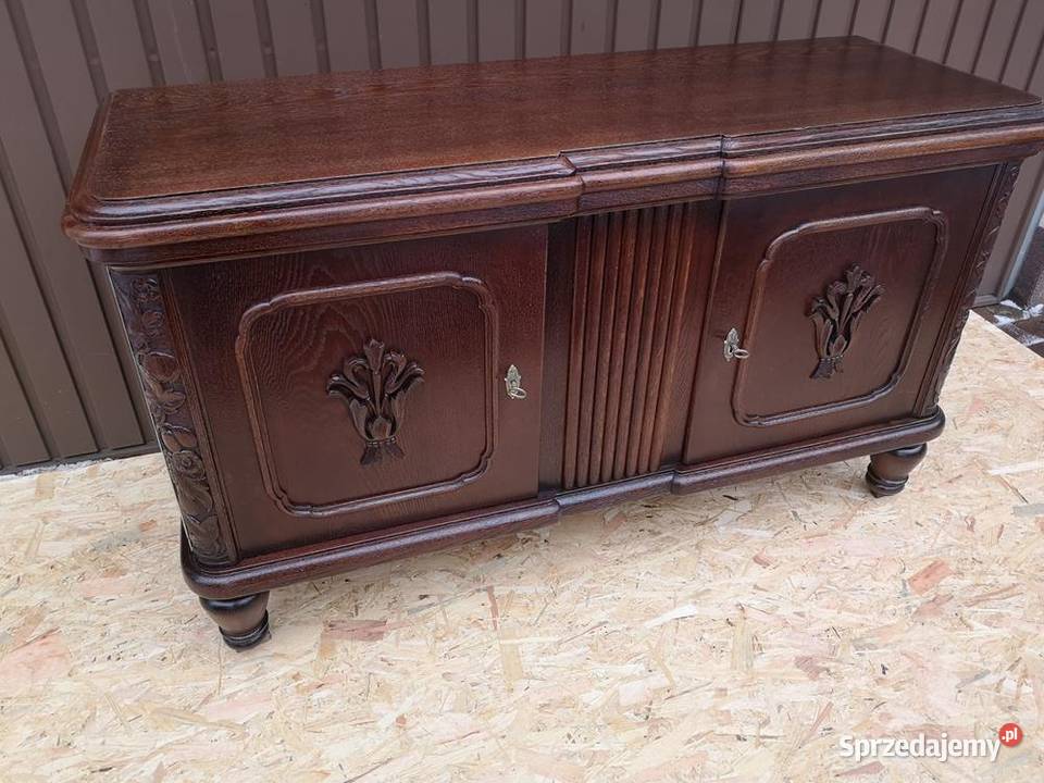 Komoda Niska RTV Dębowa Zgrabna Stara Antyk Swarzędz sprzedam