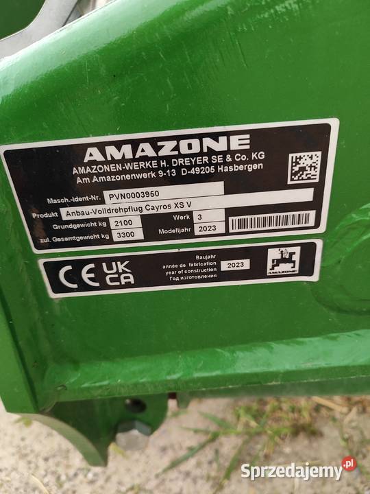 Pług Amazone Cayros XS V Wągrowiec sprzedam