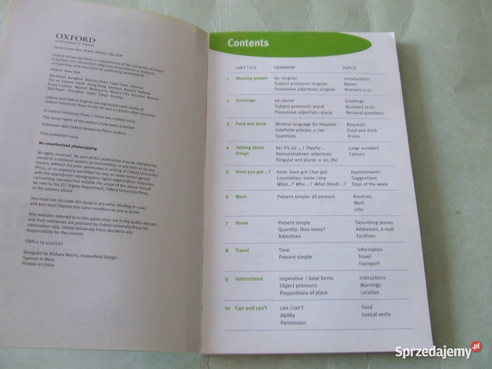 in English Elementary Students Book Grammar dolnośląskie Oborniki Śląskie sprzedam