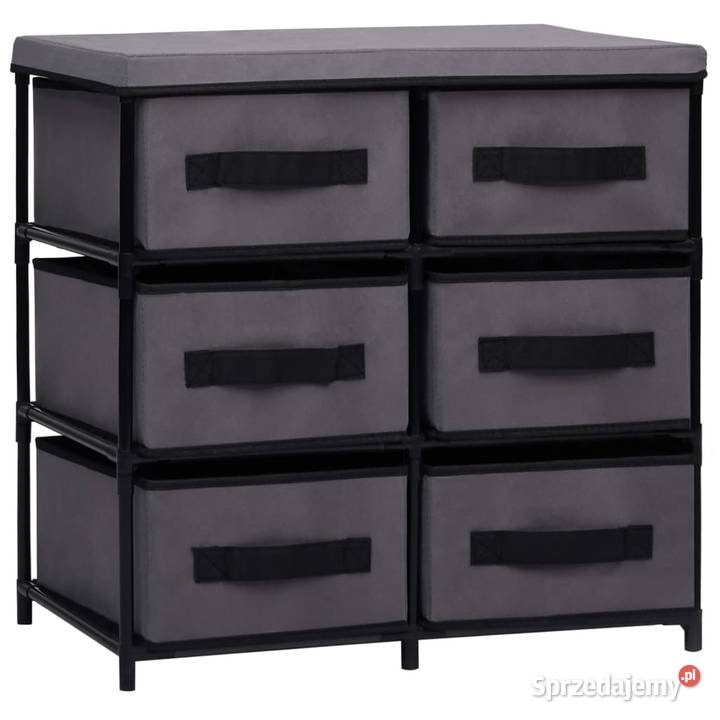 vidaXL Szafka z 6 szufladami 55x29x55 szara mazowieckie Warszawa