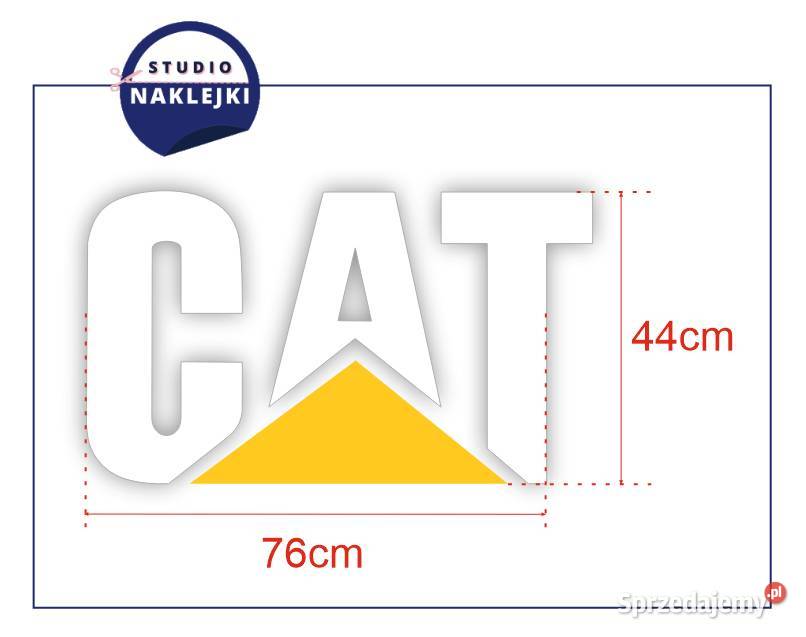 Naklejki CAT Caterpillar Tył koparki 44x76cm Nalepka Grafika Łagów ...