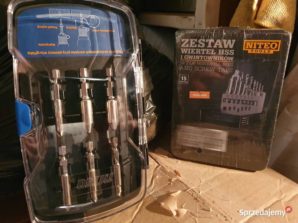 Wiertła z gwintownikami plus wykretaki dwa Chorzów