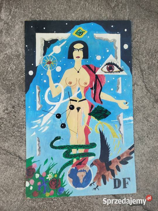 Duży obraz surrealizm symbolizm oryginał Czechy Opole