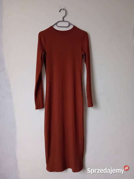 Brązowa sukienka Inny materiał Warszawa sprzedam