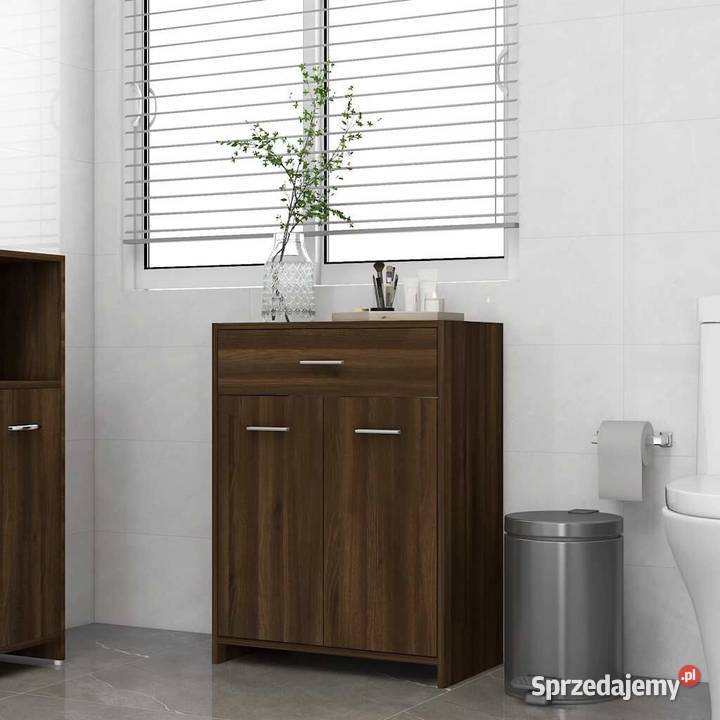 vidaXL Szafka łazienkowa brązowy dąb 60x33x80 Warszawa