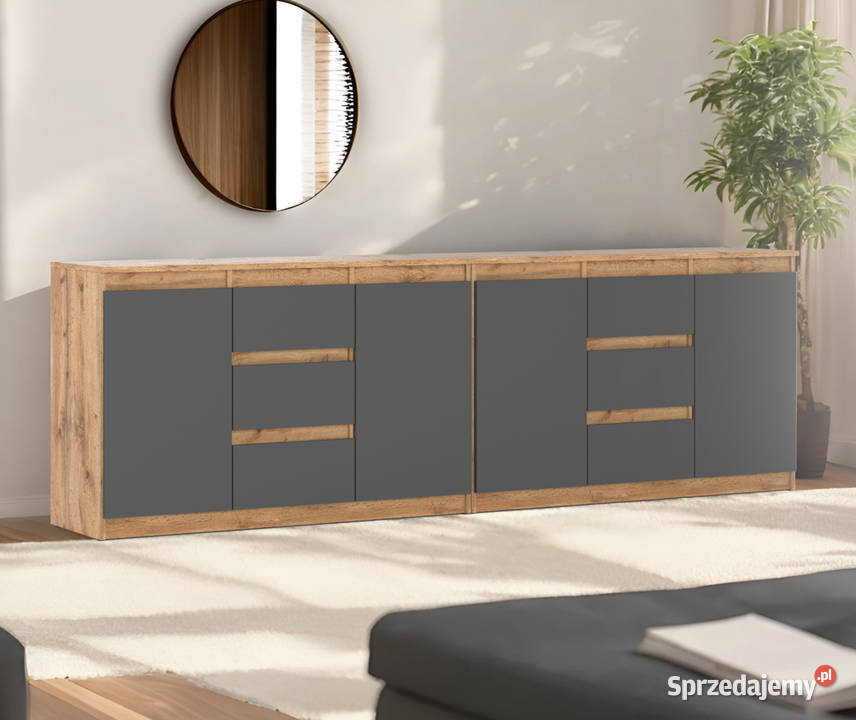 Komoda 240 Szafka Loft Z 6 Szufladami Nowoczesna Elbląg