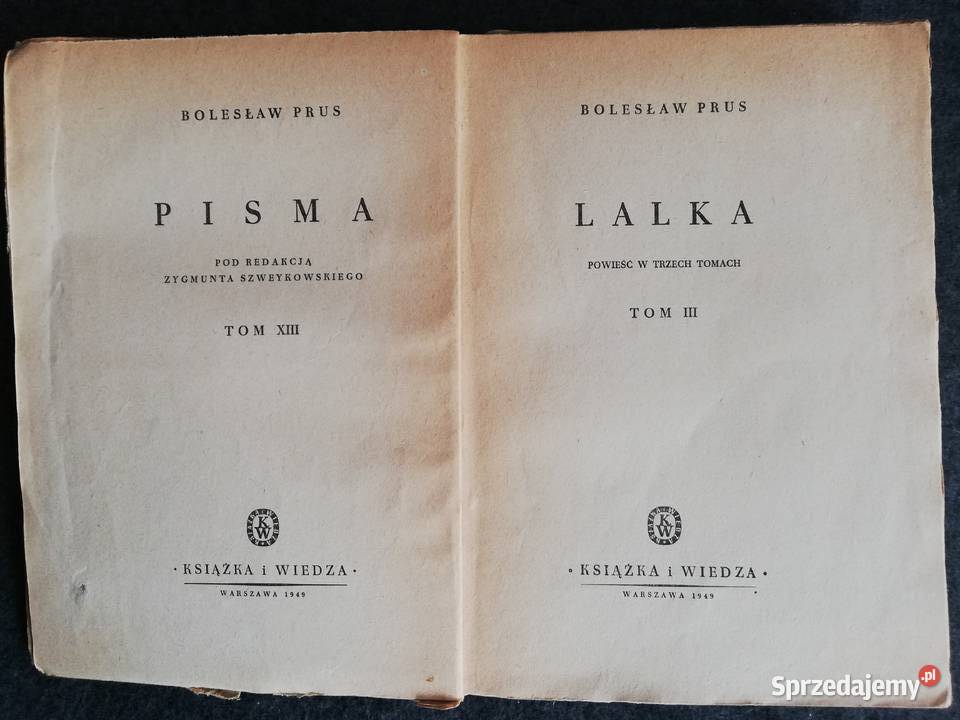 Lalka Tom IIIIII wyd1949 r Łódź