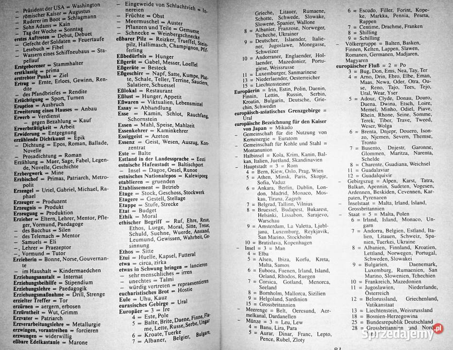 Das praktische Kreuzwort rtsel lexikon Hans G Chełm sprzedam