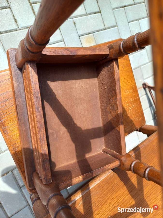 Stolik kawowy dębowy kwietnik Komplet stolików 3 Gawroniec sprzedam