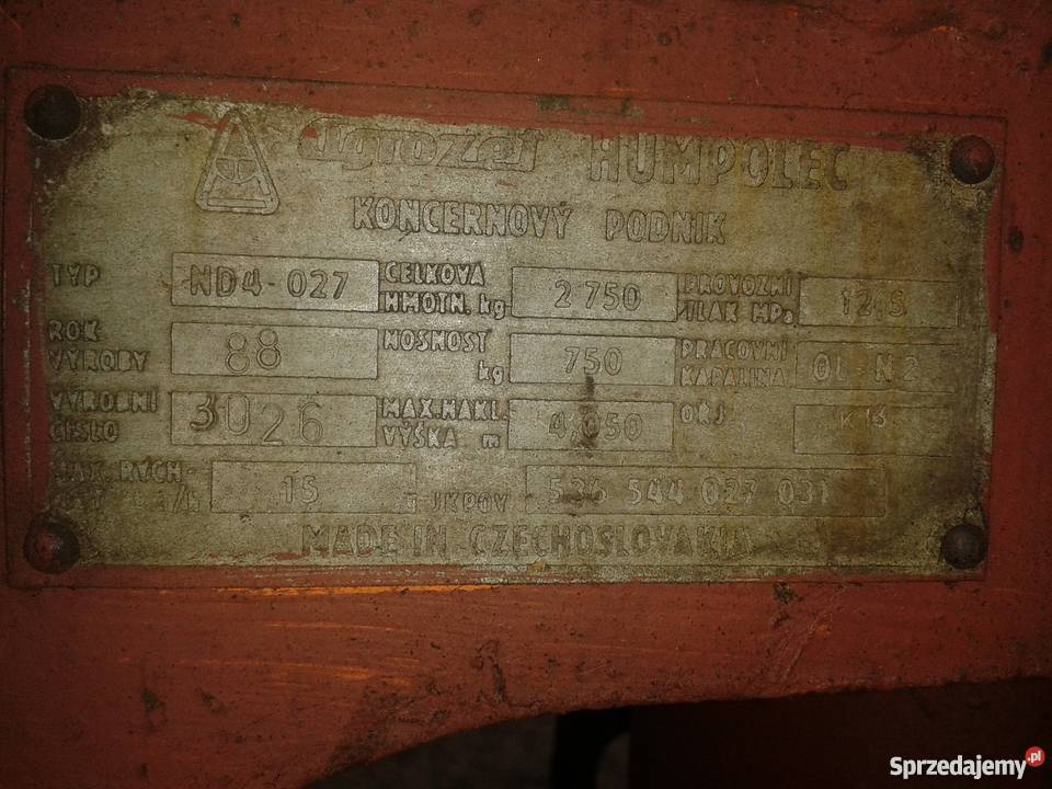 Ładowacz czeski UNHZ 750 nieuszkodzony Maszyny rolnicze Starogard Gdański