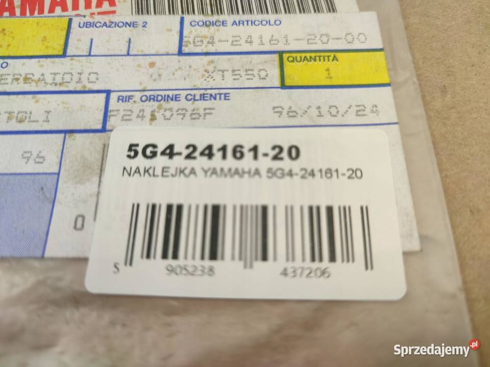 NAKLEJKA EMBLEMAT NA BAK YAMAHA XT 550 1982 Emblematy