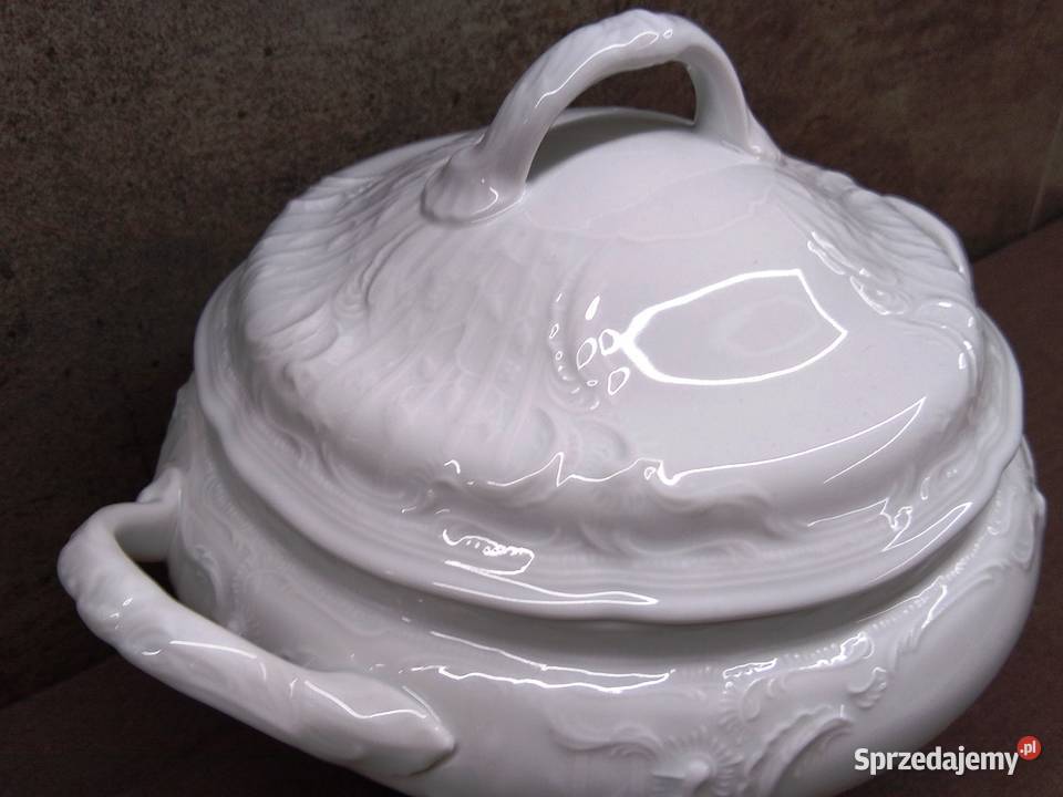 NOWA Waza teryna Rosenthal Sanssouci biała Porcelana i szkło Kalisz