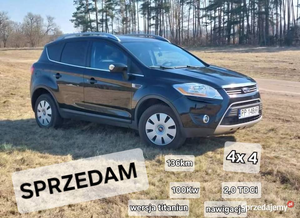 Ford Kuga 4x4 titanium panorama nawigacja kamera Piła sprzedam