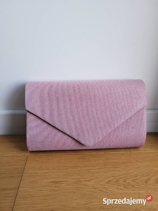 Różowa torebka kopertówka błyszcząca wieczorowa Liszki