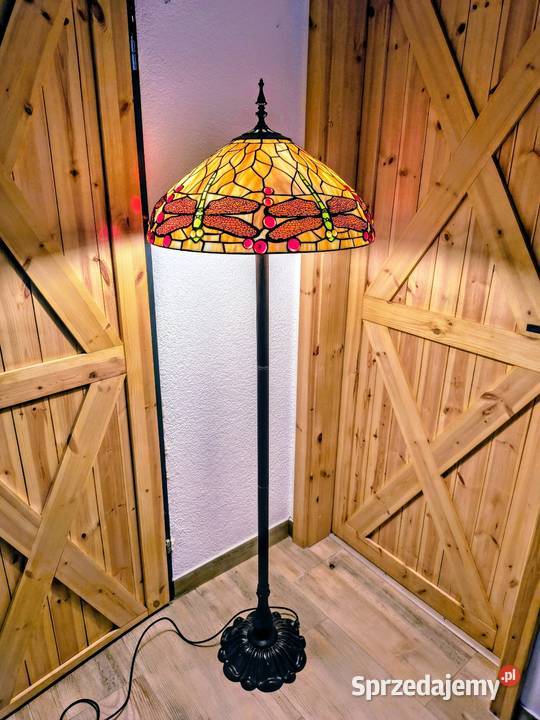 Tiffany lampa stojąca podłogowa Tiffany ważki Zaręba
