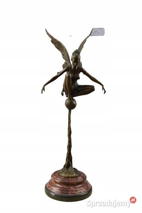 Elf ze Skrzydłami Figura Rzeźba z Brązu Kraków