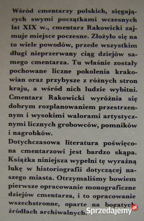 Cmentarz Rakowicki w Krakowie 18031939 małopolskie Limanowa